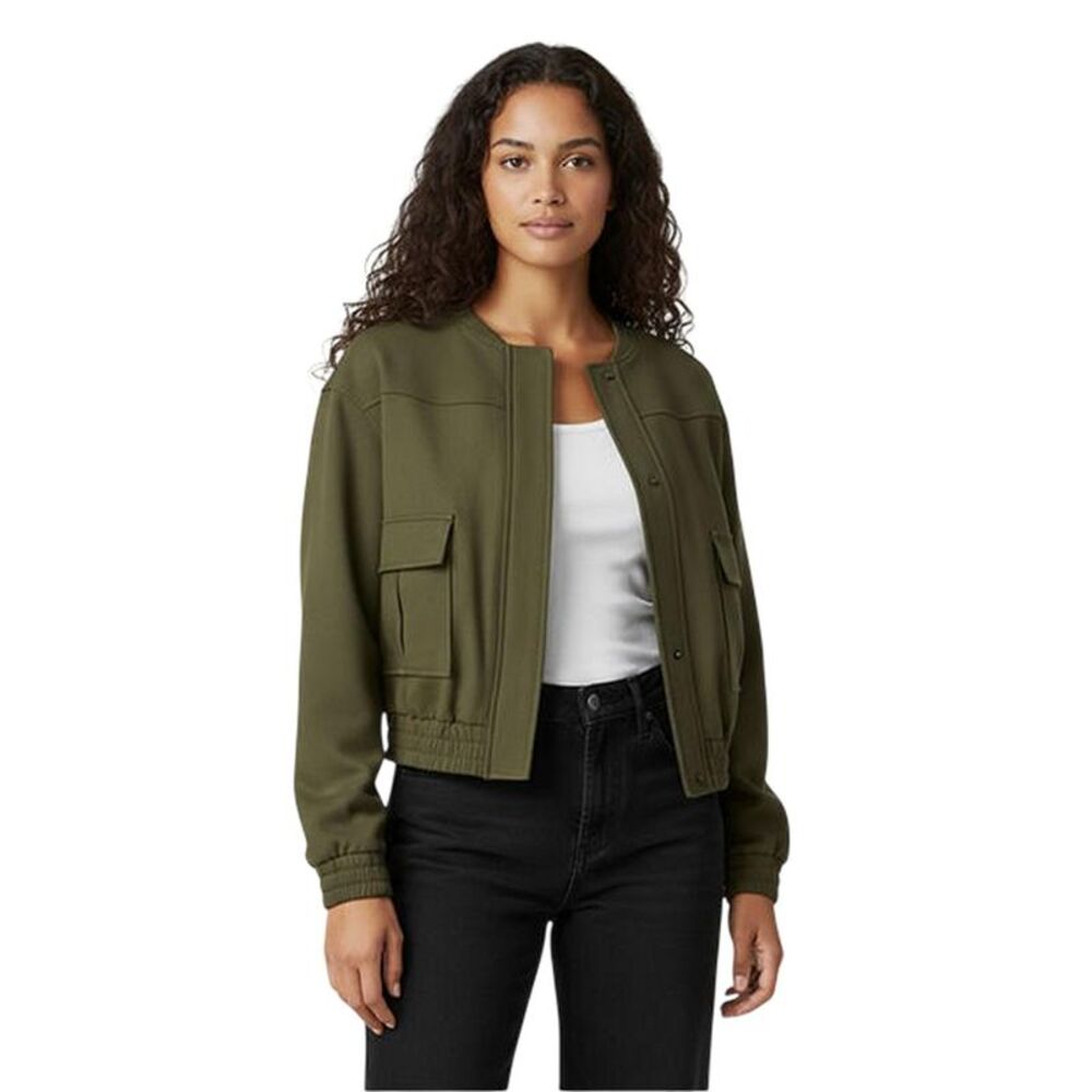 Jack Wills Womens/Ladies Relaxed Fit Bomber Jacket / Dark Khaki - Picture 3 of 4